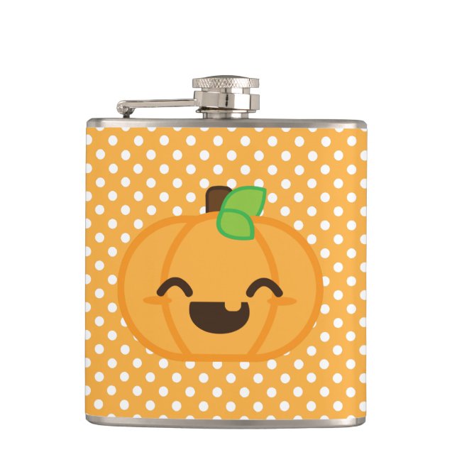 Cantil Kawaii Jack O Lanterna Pumpkin Flask (Frente)