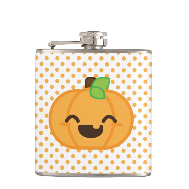 Cantil Kawaii Jack O Lanterna Pumpkin Flask (Frente)