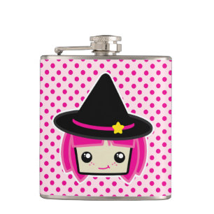 Cantil Kawaii Pink Haired Witold Flask