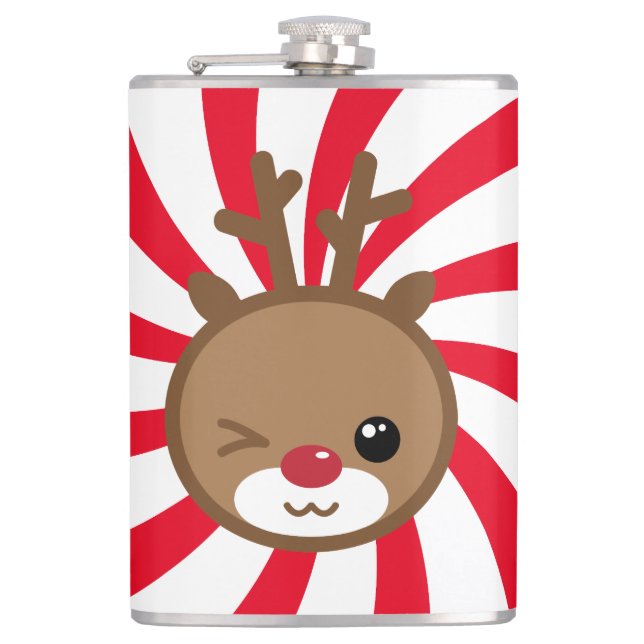Cantil Kawaii Reindeer Flask (Frente)