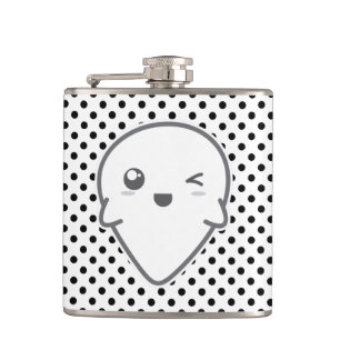 Cantil Kawaii Winking Ghost Flask