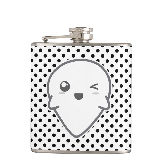 Cantil Kawaii Winking Ghost Flask (Frente)