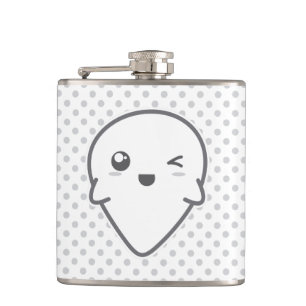 Cantil Kawaii Winking Ghost Flask