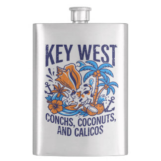 Cantil Key West Flórida Gatos Tropicais Conchas E Cocos