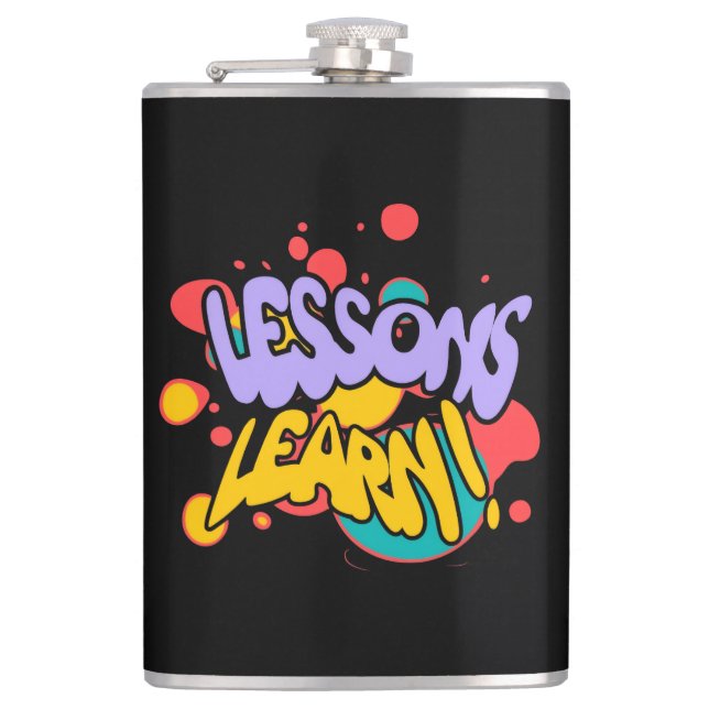CANTIL KITCHEN PAINT SPLASH LESSONS VINYL WRAPPED FLASK  (Frente)