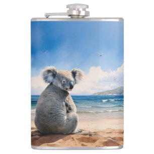 Cantil Koala na praia arenosa