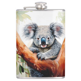 Cantil Koala Sentado em uma árvore de chiclete