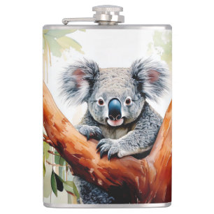 Cantil Koala Sentado em uma árvore de chiclete