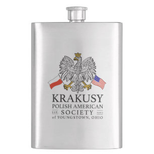 Cantil Krakusy Polonês American Society Flask
