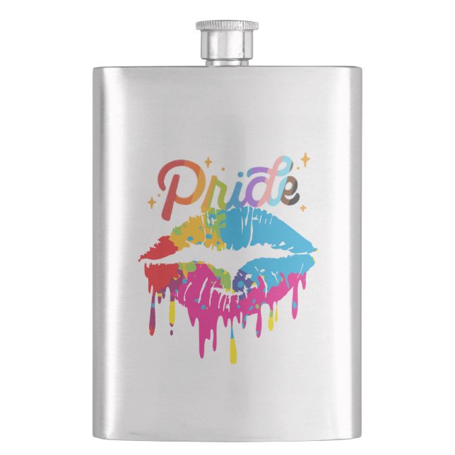 Cantil Lábios Pride Rainbow | LGBTQ | Perfuração de Lábio (Frente)