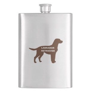 Cantil Labrador Retriever chocolate com nome colorido sil