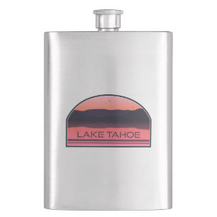 Cantil Lago Tahoe California Nevada Red Sunrise