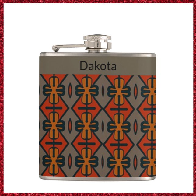 Cantil Laranja étnico e Design Tribal Dourado (Criador carregado)