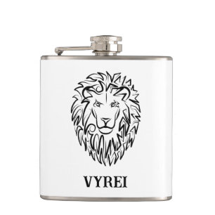 Cantil Leão Tribal Negro e Branco