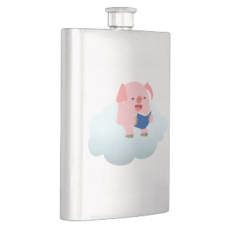 Cantil Leitor de Porcos de Cartoon de Cuta no Flask Cláss