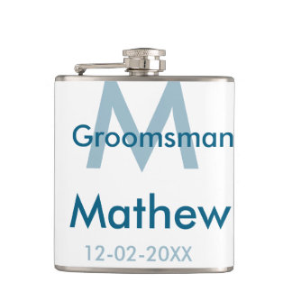 Cantil Letra do nome do padrinho azul marinho data mascul