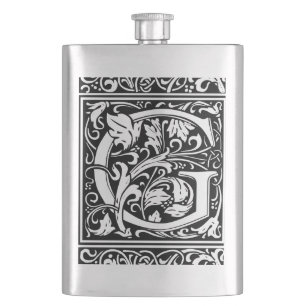 Cantil Letra G Monograma Medieval Arte Nova