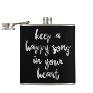 Cantil letra H cursiva divertida FELIZ CANÇÃO Flask