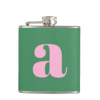 Letra Inicial de Monograma Moderno Rosa Verde Casa