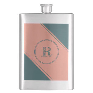 Cantil Letra inicial do retângulo geométrico em círcul