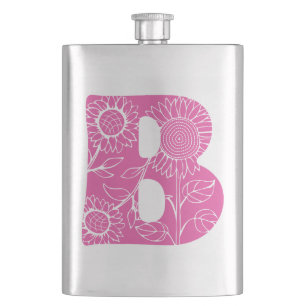 Cantil Letra maiúscula B monograma floral