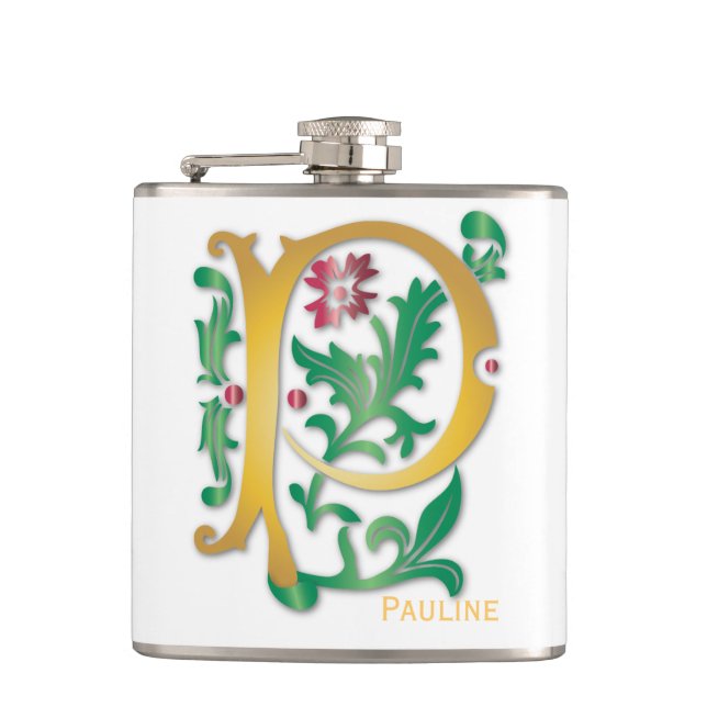 Cantil Letra P Monograma Fleur de lis (Frente)