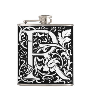 Cantil Letra R Monograma Medieval Arte Nova