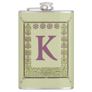 Cantil Letra Vintage Monograma Floral Frame Nouveau