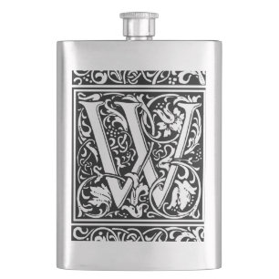 Cantil Letra W Monograma Medieval Arte Nova
