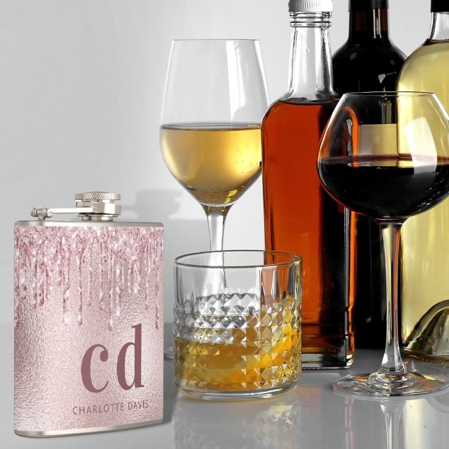 Cantil Letras maiúsculas em brilho rosa com monograma do  (Criador carregado)