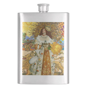 Cantil Linda Vintage Mulher Ouro Sun