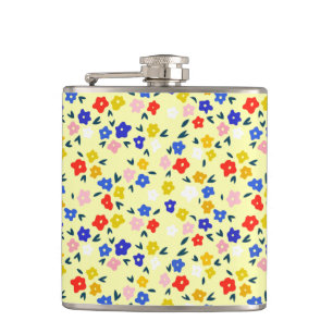 Cantil Lindo Floral Delicado e Fofo em Amarelo Pastel