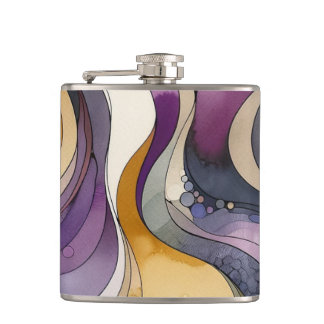 Cantil Linhas fluidas, púrpura e abstrato, cor d'água