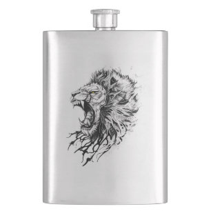 Cantil Lion Wild Animal Nature Illustration Art Tattoo