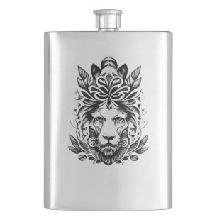 Cantil Lion Wild Animal Nature Illustration Art Tattoo