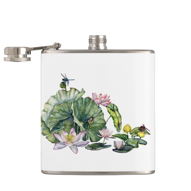 Cantil Lírios de água japoneses e Flores de Lotus (Aberto)