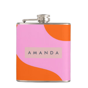 Cantil Listra de Onda Cor-de-Rosa e Laranja Intensa Perso