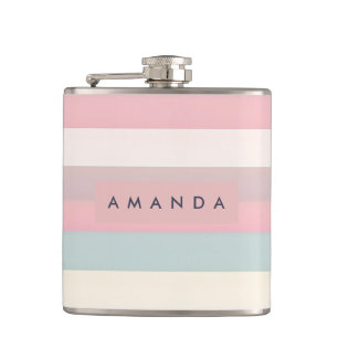 Cantil Listras de Arco-íris em Pastel Macio Personalizada