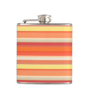 Cantil Listras vermelhas laranja-brancas