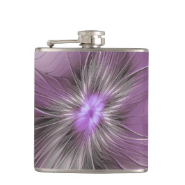 Cantil Little Beauty Modern Mauve Gray Fractal Art Flower