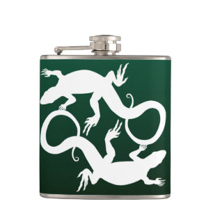 Cantil Lizard Flask Custom Reptile Lizard Art Drask
