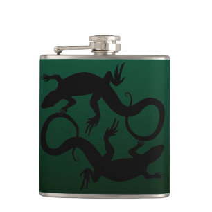 Cantil Lizard Flask Custom Reptile Lizard Art Drask