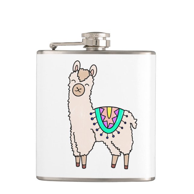 Cantil llama alpaca de desenho animado feliz sorrindo (Frente)