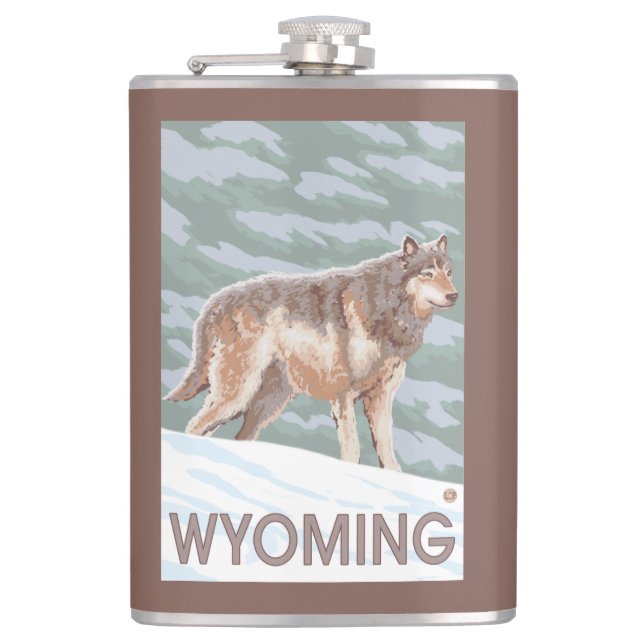 Cantil Lobo cinzento StandingWyoming (Frente)