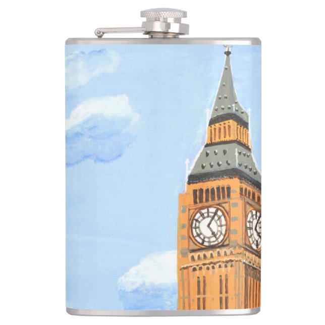 Cantil London Big Ben Vinyl Wrapped Flask (Frente)