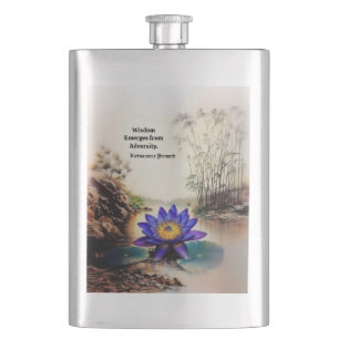 Cantil Lotus Azul Emergindo das Águas Mortas (Vietnamita)