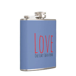 Cantil Love - One Heart. Seven Forms Vinyl Wrapped Flask