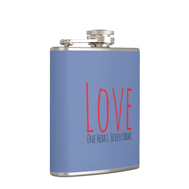 Cantil Love - One Heart. Seven Forms Vinyl Wrapped Flask (Direita)