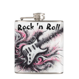 Cantil Love Rock N Roll Música de Violão Elétrica Rosa Pr