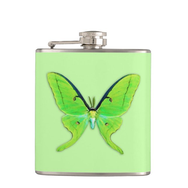 Cantil Luna moth com um fundo verde pálido (Frente)